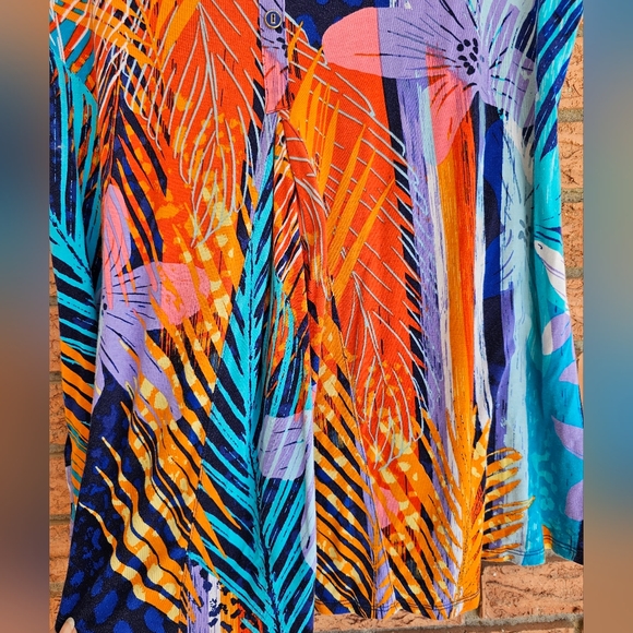 Cable & gauge high-low bright, colorful tropical print Size XL - Picture 7 of 9